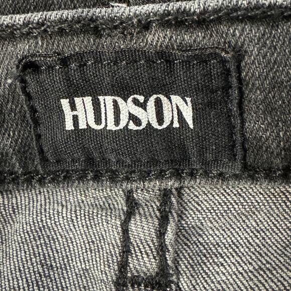 Hudson SZ 31 Bullocks Lace-Up Cropped Boot Jeans Hi-Rise Stretch Pockets Gray - Picture 7 of 10